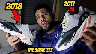 ADIDAS YEEZY BOOST 700 WAVE RUNNER 2017 VS 2018 ARE THEY THE SAME [upl. by Yardley]