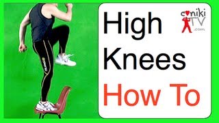 High Knees Exercise How To Fitness Workout [upl. by Tibbitts622]