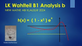 LK Prüfungsteil B1 Analysis Mathe Abi Klausur NRW 2024 Aufgabe b [upl. by Cleti967]