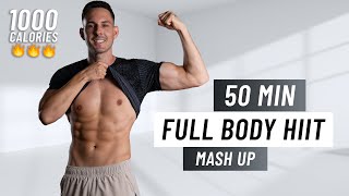 50 Min Full Body HIIT Workout  Burn 1000 Calories Fat Burning At Home [upl. by Ahsayn]