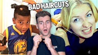 Reacting To The WORST Haircut Fails [upl. by Tnahsin]