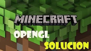 Como solucionar Error No OpenGL Context MINECRAFT I Solución 2024 [upl. by Jaime]