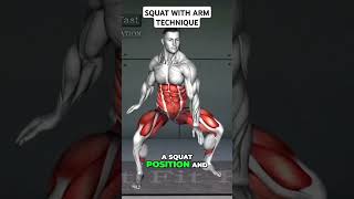 Squat with Arm Technique squat squatsworkout shorts [upl. by Amalia]