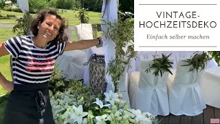 VINTAGE BLUMENDEKO für die Hochzeit Tischdeko amp Blumendeko zur Trauung im Freien DIY [upl. by Armond]