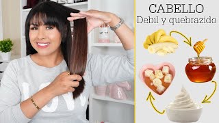 TRATAMIENTO CASERO PARA EL CABELLO DEBIL Y QUEBRADIZO FORTACER EL CABELLO DEBIL♡ [upl. by Geirk695]