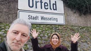 Walking on the Rhine River Trail Wesseling Germany [upl. by Lyon671]