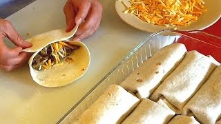 Burrito Recipe  How to make Burritos Family Style [upl. by George]