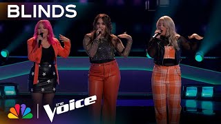 OK3 Secures FourChair Turn With quotMade You Lookquot by Meghan Trainor  Voice Blind Auditions  NBC [upl. by Neerahs]