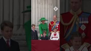 PrinceLouis once again steals the show on Buckingham Palace balcony TroopingtheColour 2023 [upl. by Amol650]