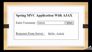 Part 5  Spring MVC Application with Ajax  Ashok IT [upl. by Shelton]