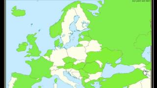 Topografie  De landen van Europa Oefening voor aardrijkskunde Topo van Europa [upl. by Casmey]