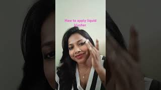 How to apply liquid blusher makeupbrush [upl. by Kcirddet]