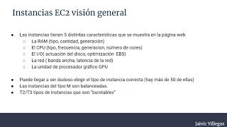 Características de las instancias de EC2 Video 22  AWS EC2 Curso del 2020 para principiante [upl. by Montfort]