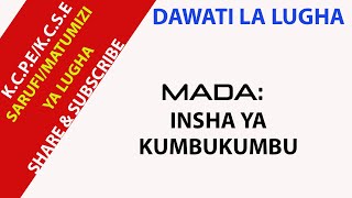 KISWAHILI ONLINE CLASSES UANDISHI WA INSHA [upl. by Choo]