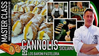 🔥 CANNOLI SICILIANOS 💥 auténtica receta italiana de LOS BARONI 😋💪👨🏼‍🍳 cursos de pastelería online [upl. by Rehotsirhc166]