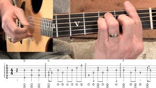 How Great Thou Art Fingerstyle Guitar Lesson [upl. by Enitsej]