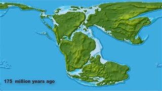 Continental Drift from Pangea to Today [upl. by Annaerdna]