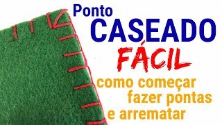 Ponto caseado fácil de fazer  passo a passo começo pontas e arremate [upl. by Sarena146]