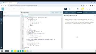 Write a C program to rotate an array of integers to the right by a specified number of positions [upl. by Seth]