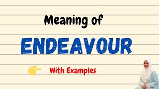 Daily vocabulary  Endeavour Meaning  Vocabgram [upl. by Kcirtap]