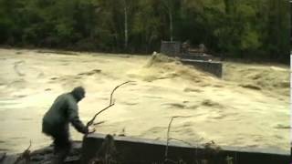 Alluvione ACQUAPENDENTE VT PONTE CAHEN DISTRUTTO DALLA PIENA DEL PAGLIA filmato inedito [upl. by Krasner887]