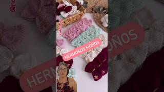 Mira estos bellos moños tejidos a crochet un bello accesoria para hacer y muy bueno para vender [upl. by Enajaras]