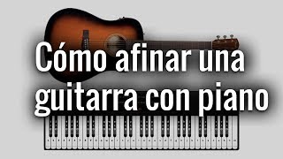 Cómo afinar la guitarra con un piano [upl. by Notgnimer626]