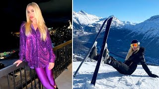 Ilary Blasi mondana a St Moritz per levento fashion di Giorgio Armani [upl. by Lukey]