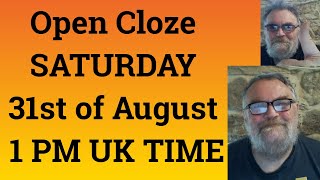 Livestream English Class for C2 and C1  Open Cloze SATURDAY 31st of August 1 PM UK TIME [upl. by Harden524]