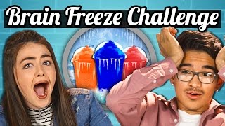 TEENS vs SLURPEE BRAIN FREEZE CHALLENGE  TEENS vs FOOD [upl. by Ahsineg]