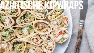 RECEPT Aziatische kipwraps  OhMyFoodness [upl. by Sparhawk874]