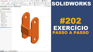 SOLIDWORKS  EXERCÍCIO 202  CHAPA DOBRADA DE 146x66x60x635 mm solidworks [upl. by Mirielle]