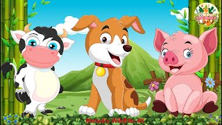 Cute Little Farm Animal Sounds Pig Dog Cow Rabbit Chicken  Animals sound [upl. by Honniball]