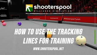 How to use the Tracking Lines in the training mode of Shooterspool [upl. by Hiasi]