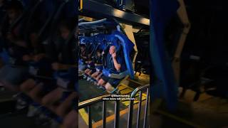 Waitforit myturnfrontrow front frontseat ride ridingfirstrow manta rollercoaster seaworld [upl. by Robinette881]