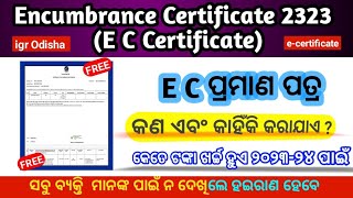 Encumbrance Certificate  Explained ଓଡ଼ିଆ  What is an encumbrance certificate [upl. by Inalawi]