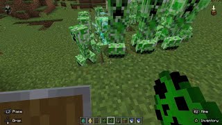 Charged Creeper Explosion Killing Normal Creepers [upl. by Bruyn611]