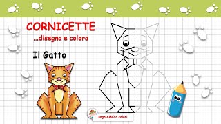 CORNICETTE DISEGNA E COLORA IL GATTO sogniAMOacolori [upl. by Eiten]