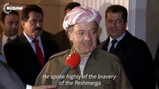 President Barzani talks to Rudaw before holding joint press conference with Francois Hollande [upl. by Ayat]