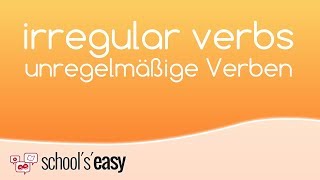 irregular verbs  unregelmäßige Verben im Englischen [upl. by Meador]