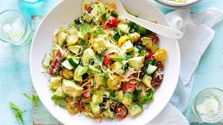 Simple Cabbage Salad with Avocado Recipe [upl. by Aknayirp]