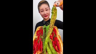 OAsmr eating Chilli  Spicy food [upl. by Cleres]