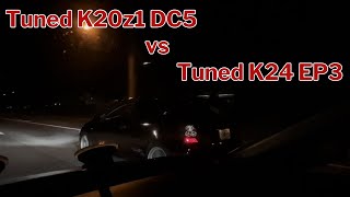 DC5 K20z1 vs EP3 K24 [upl. by Ytomit]