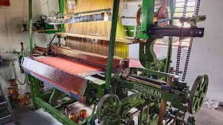 power loomsridharan power loom making saree [upl. by Ogawa201]