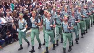 Desfile de los legionarios en málaga 2012 Alta definición HQ [upl. by Ahtelahs16]