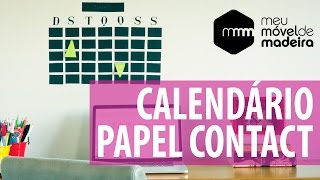 DIY Calendário Permanente com Papel Contact [upl. by Lrac]