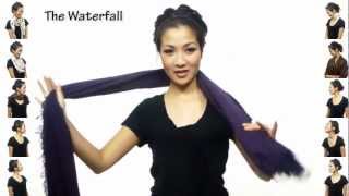 25 Ways to Wear a Scarf in 45 Minutes by Wendymp4 [upl. by Ahsetra]