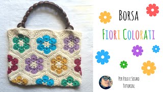 Tutorial  Borsa Fiori Colorati [upl. by Leivad]