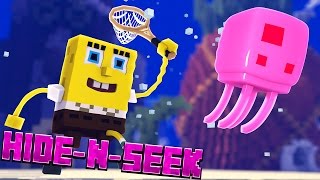 VISITING BIKINI BOTTOM Minecraft Spongebob HIDE N SEEK [upl. by Llenroc]