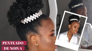 PENTEADO PARA NOIVAS CABELO CURTO E CRESPO Por Samyra Priscila [upl. by Inirt]